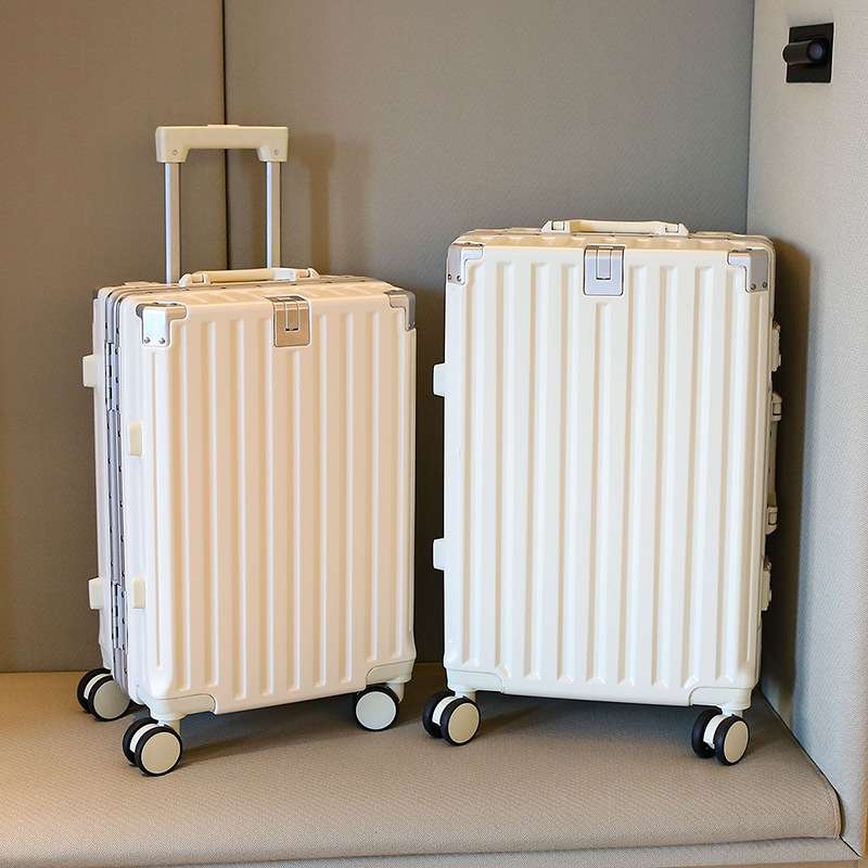新款拉杆箱带杯架旅行箱学生女万向轮行李箱结实耐用男铝框登机箱