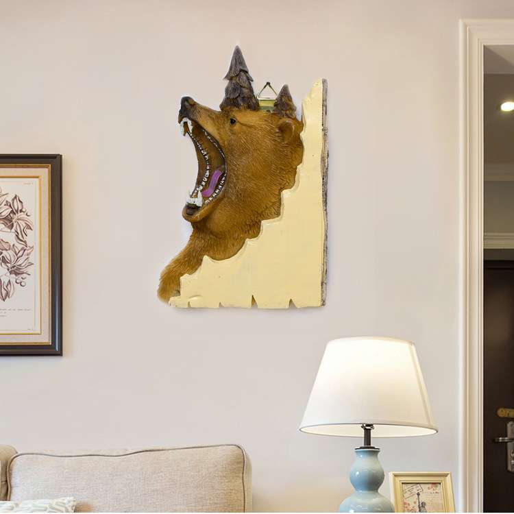 跨境新品树脂动物雕像工艺品墙壁挂件家居客厅办公室装饰创意摆件