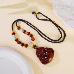 .Jewelry 琥珀红蓝珀佛公吊坠 略有不同