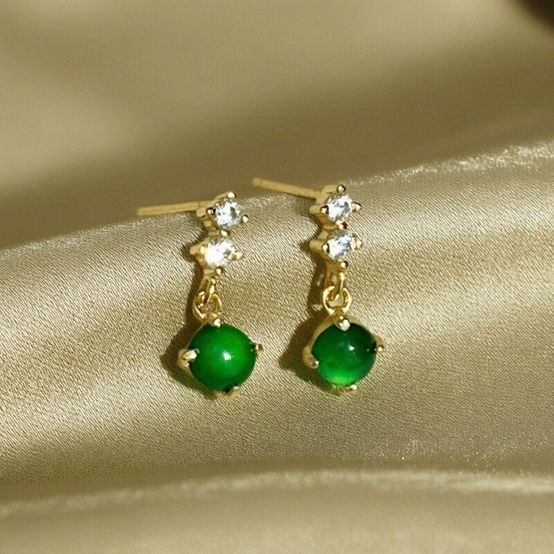 国标925银镶嵌天然翡翠耳钉,珠宝/钻石/翡翠,耳饰,淘宝优惠券,粉丝福利购,淘宝优惠卷