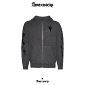 Amexnocap闪电牛拉链毛衫 秋冬轻奢高级没事男女同款