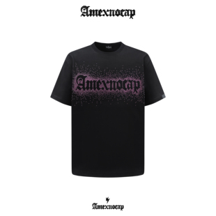 【粉星空】Amexnocap闪电牛烫钻短袖洗水轻奢高级时尚休闲夏季