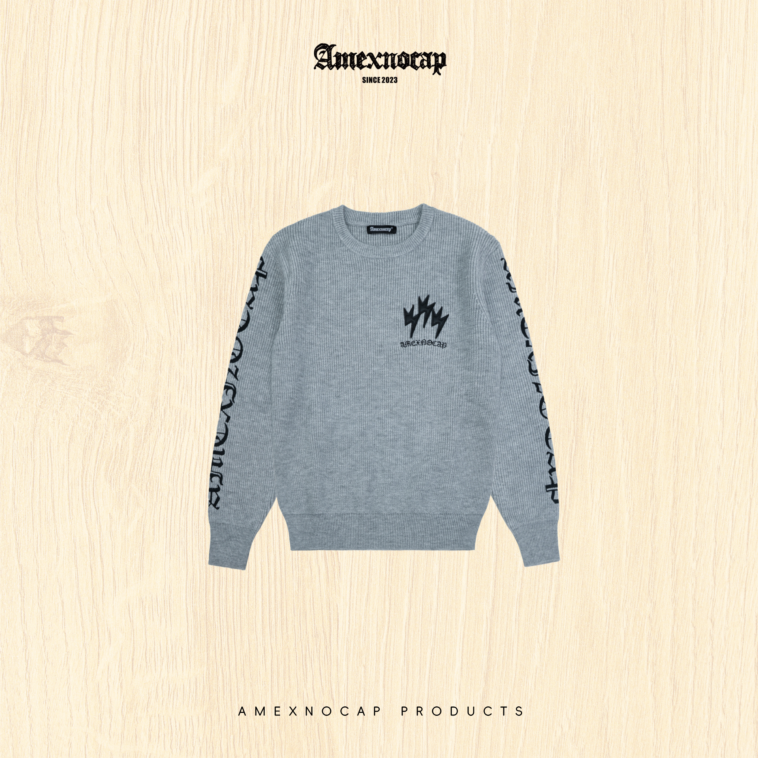 Amexnocap闪电牛套头毛衫美式轻奢高级秋冬男女同款毛衣