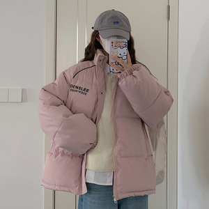 韩系羽绒棉服女冬季2024新款宽松学生棉袄面包服情侣同款棉衣外套