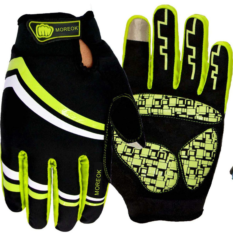 长指骑行手套秋冬季男女保暖加绒防水单车摩托车自行车触屏手套