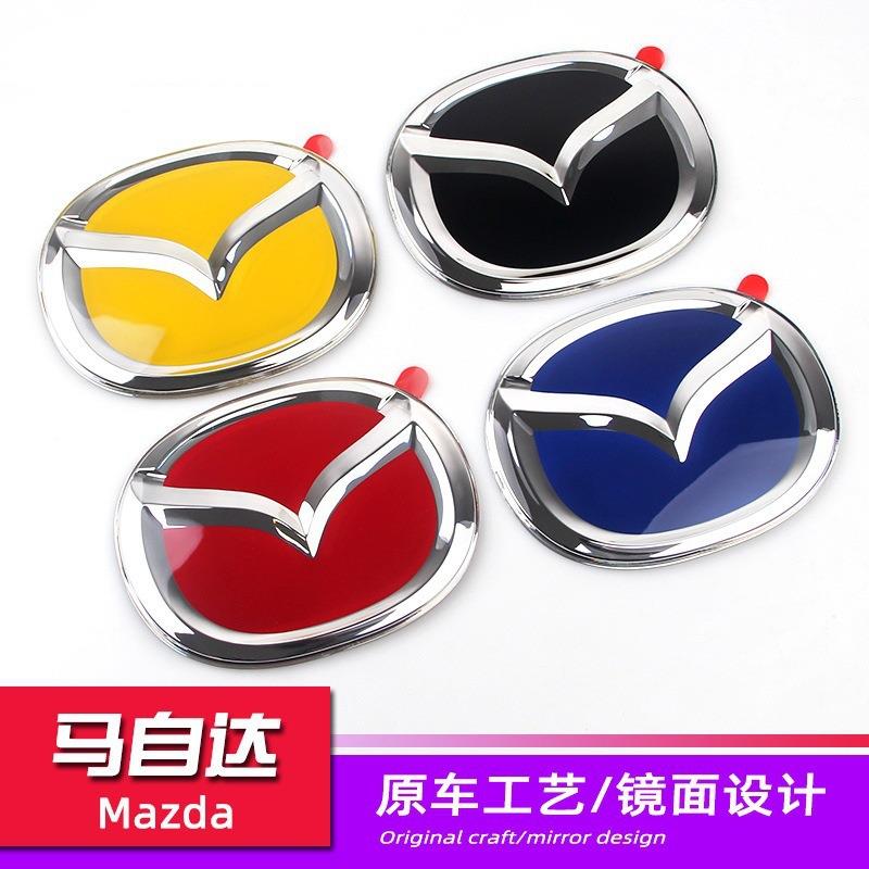 适用马自达M3M5M6M7睿翼昂克赛拉镜面3D水晶改装升级前后车标贴标