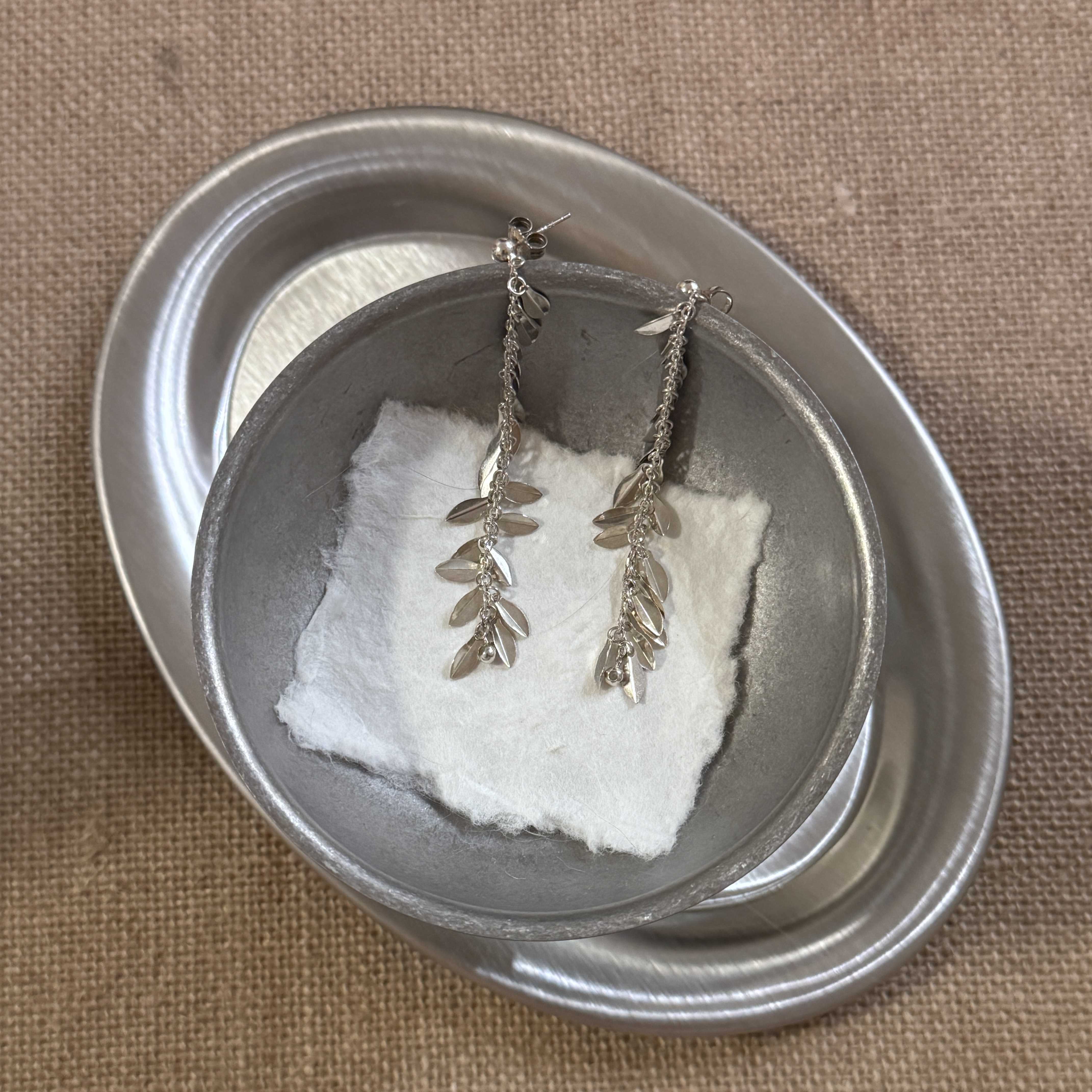 L’amour麦穗流苏耳环S925通体纯银耳钉女小众设计感高级两戴耳饰