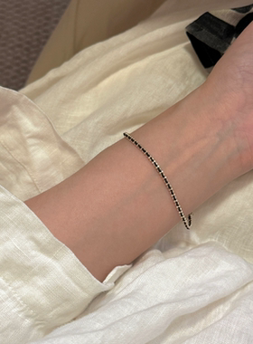 L'amour极细编织s925纯银日韩ins风女简约时尚百搭小众设计感手链