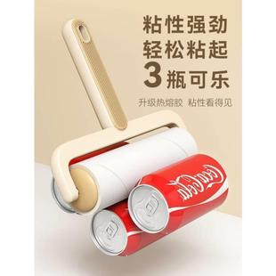 替换卷纸家用滚刷除尘粘头发猫毛碎屑沾衣服神器 粘毛器滚筒可撕式