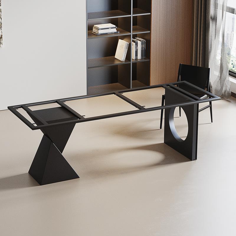 金属大理石岩板桌腿支架奢石茶台脚支撑架会议办公桌实木大板底座