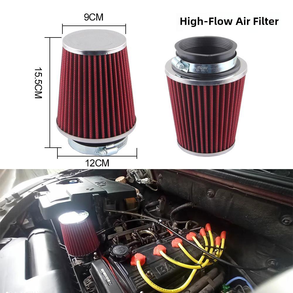 汽车改装大流量冬菇头进气蘑菇头空气滤芯60/65/70/75mm口径空滤