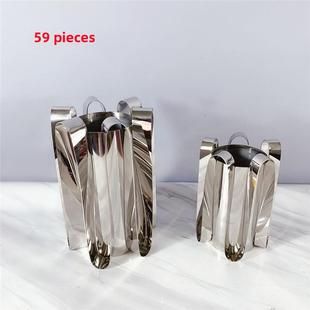 现代简约欧式银色金属裙边花器花瓶摆件样板房售楼处软装饰品