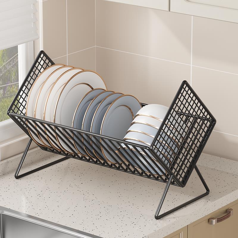 厨房沥水碗盘架家用台面碗碟收纳层架子用品多功能极简放碗筷置物