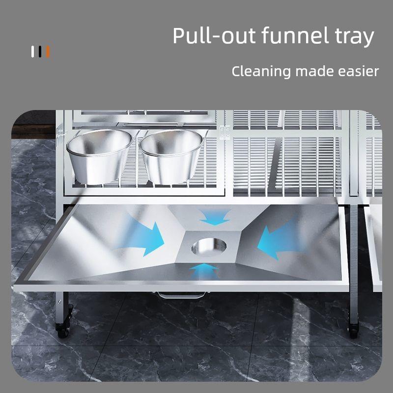 户外不锈钢狗笼狗房子室外狗屋防晒狗窝中大型犬狗笼防雨防水别墅