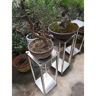 带轮子的不锈钢花架阳台室外多层铁制花架客厅盆景室外庭院可拆卸