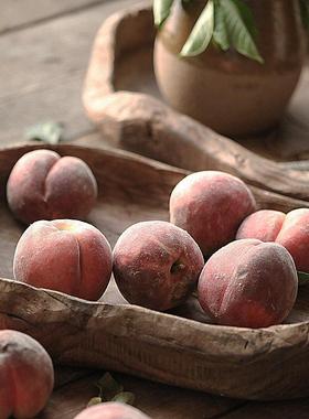 左岸麦田木之美-栗木托盘Wabi-Sabi风格覆古实木小吃托盘糖果托盘