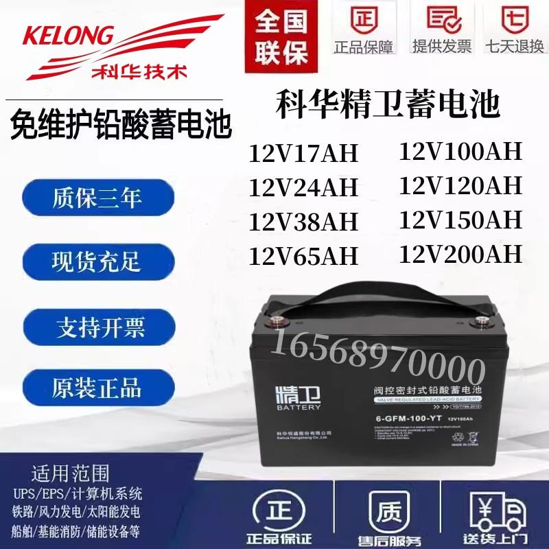 科华精卫蓄电池6-GFM-100-YT/12V100AH/12V65AH12V38AH/12V24AH