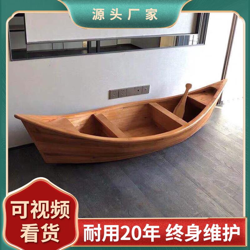 木船欧式景观装饰尖头船摄影道具吊顶花船模型摆件水上手画游玩船