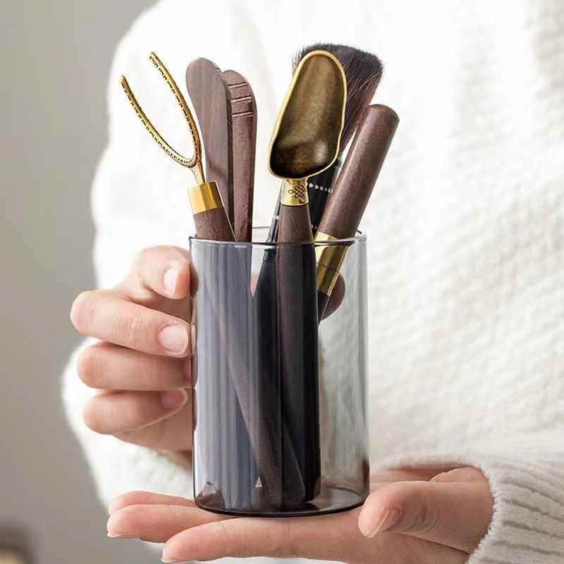 黑檀木玻璃茶道实木六君子家用茶夹茶勺茶针泡茶工具套装简约茶具,餐饮具,茶道/零配,淘宝优惠券,粉丝福利购,淘宝优惠卷