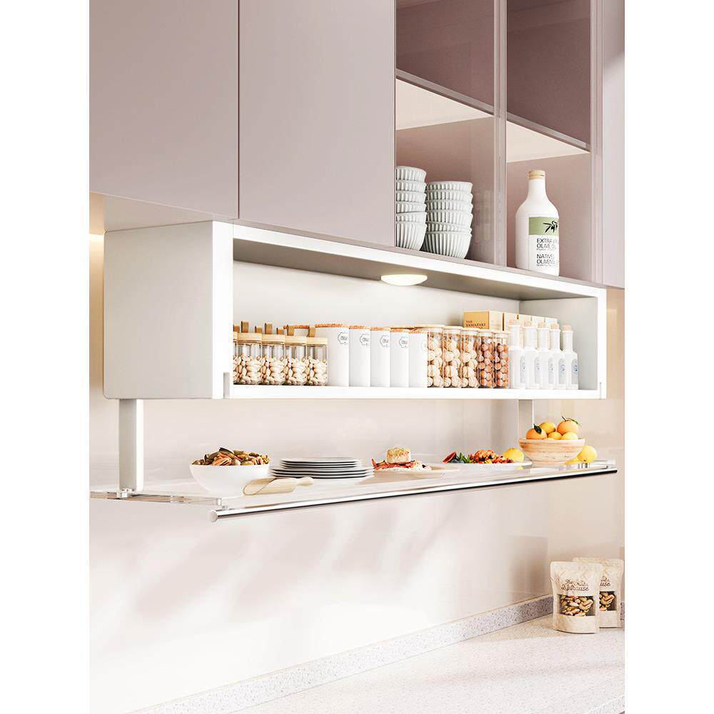 免打孔厨房调料置物架子壁挂式吊柜下方调味品盒墙壁收纳橱柜拉篮