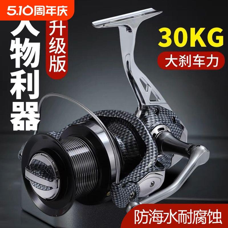 全金属纺车轮无间隙远投轮海竿轮钓鱼路亚抛竿渔轮斜口收线大物
