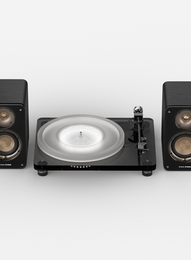 堆石黑胶唱片机C1蓝牙音响分体式唱机发光透明黑胶唱片机新年礼物