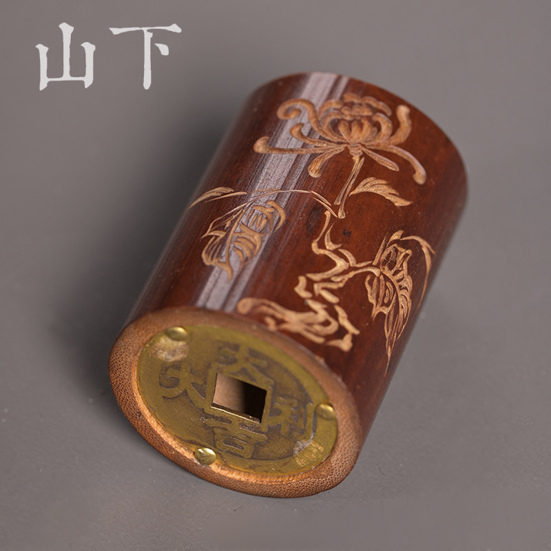 老煤竹手工雕刻盖托老竹盖置紫砂壶盖搁置壶茶置盖碗茶壶盖置新款