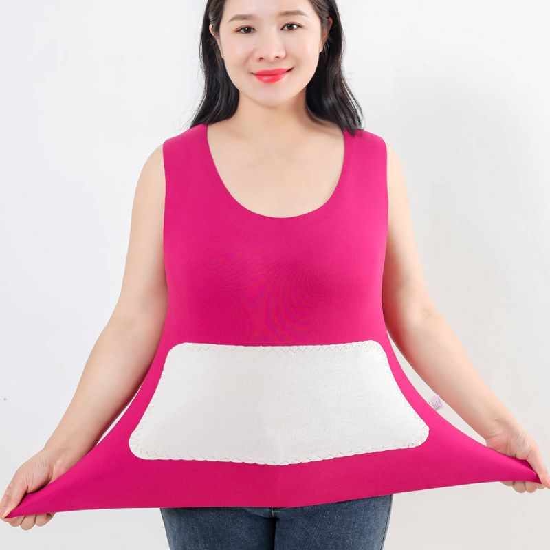 大码德绒圆领无痕保暖背心护背女上衣加厚贴片发热打底胖mm200斤,女士内衣/男士内衣/家居服,保暖上装,淘宝优惠券,粉丝福利购,淘宝优惠卷