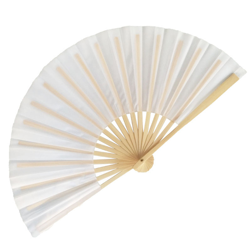 折扇10寸纸扇书生绢布扇子古典舞男子群舞荷花奖汉唐服舞蹈双面白