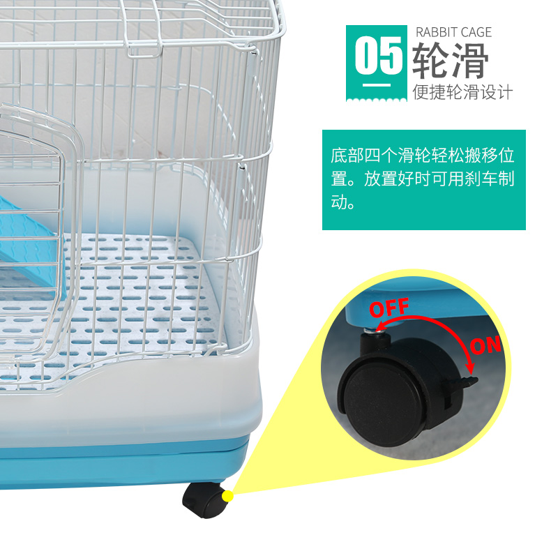 饲养笼养殖兔笼子豚鼠达洋金属带抽屉轮子豪华防喷尿特大号包邮