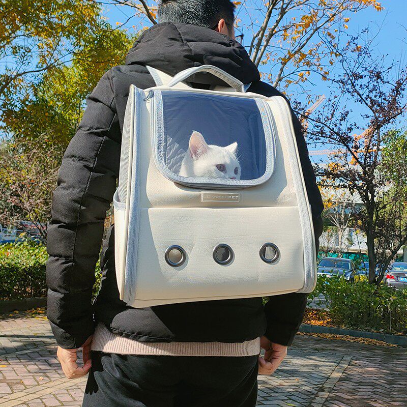 猫背包双肩太空舱猫包外出便携幼猫小狗宠物包夏季透气猫咪外出包