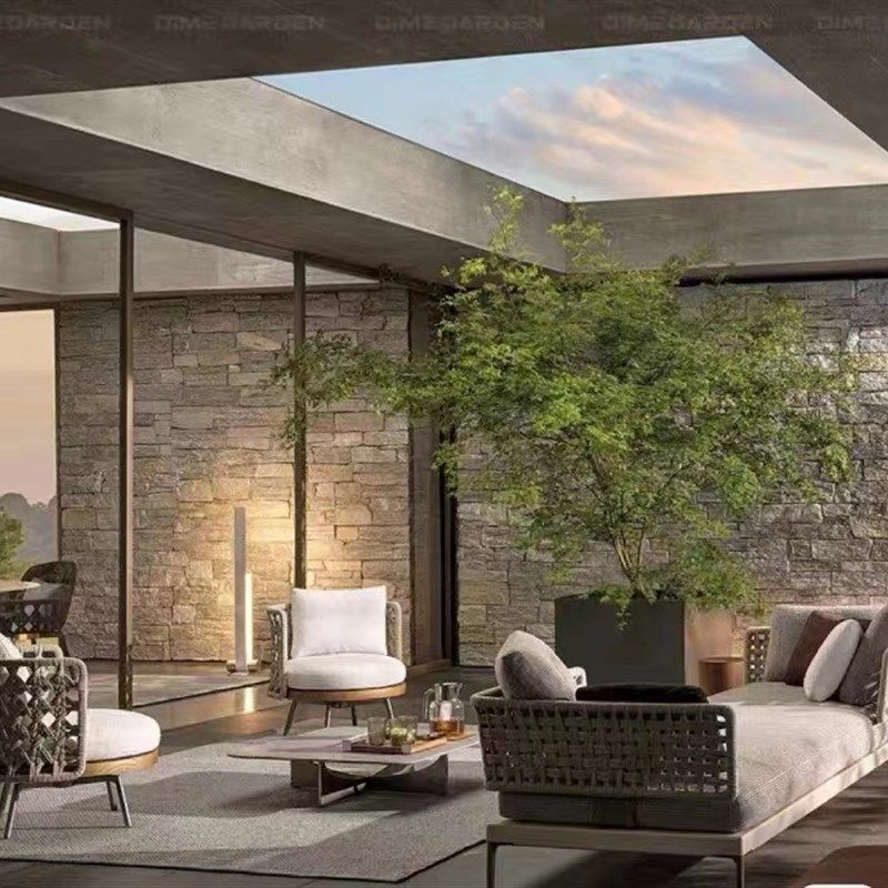 高端意式轻奢意大利设计师创意客厅庭院阳台别墅酒店组合网格沙发,住宅家具,户外沙发,淘宝优惠券,粉丝福利购,淘宝优惠卷