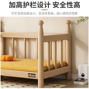 实木狗窝四季通用中大型犬狗狗离地防潮行军床宠物夏天睡觉用狗床