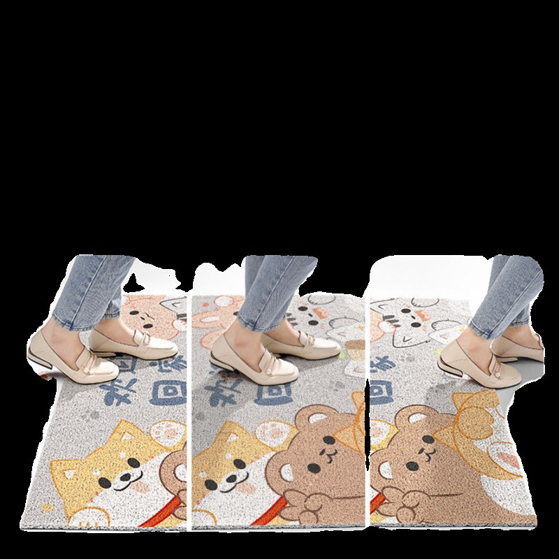 可裁剪来财进门地垫丝圈玄关脚垫子除尘耐脏入户门门垫大门口地毯