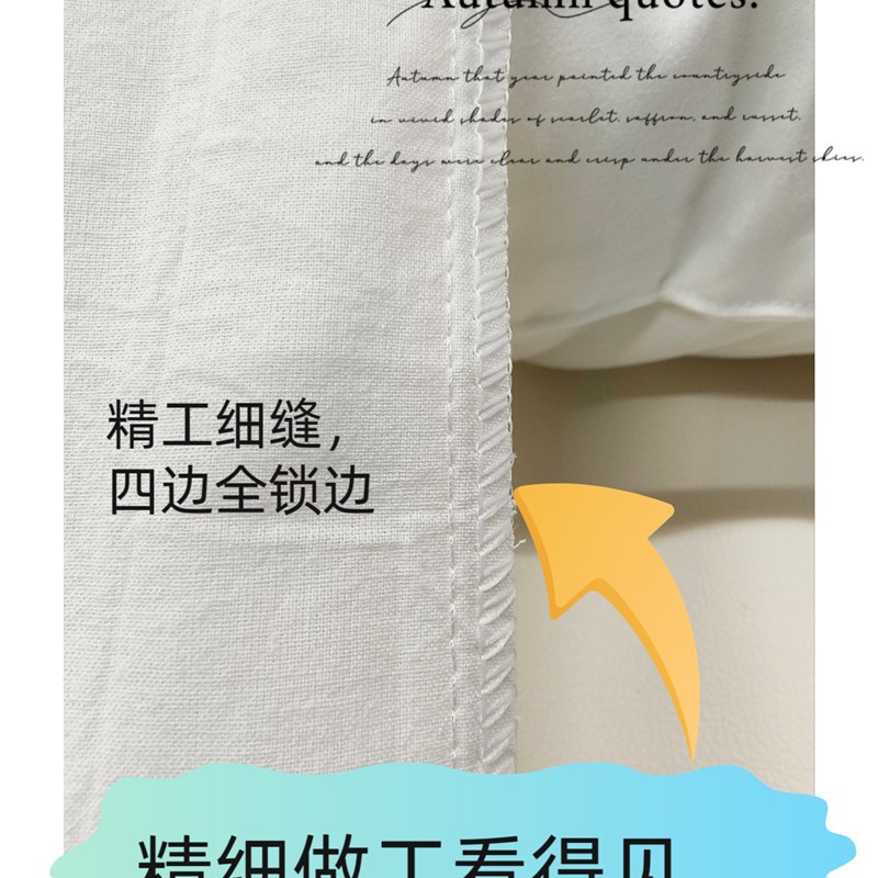 100全棉白色枕头内胆套抱枕套带拉链沙发靠枕皮枕头皮枕芯皮内胆
