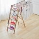 家用折叠梯子晾衣架两用加厚不锈钢室内伸缩多功能晾晒楼梯四五步