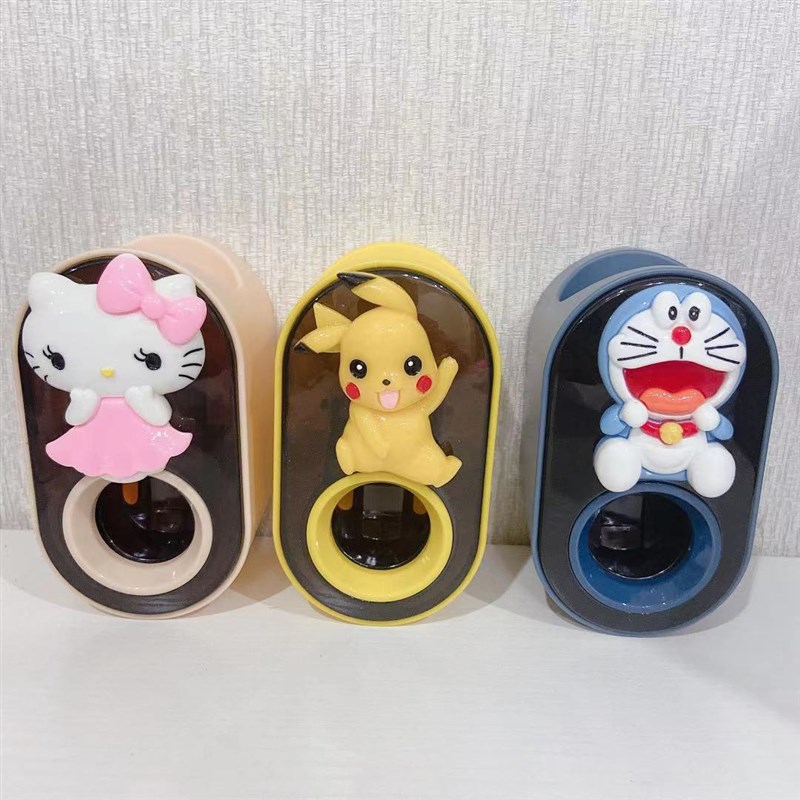 创意儿童漱口杯卡通可爱挤牙膏神器壁挂式牙膏器置物架家用牙刷杯