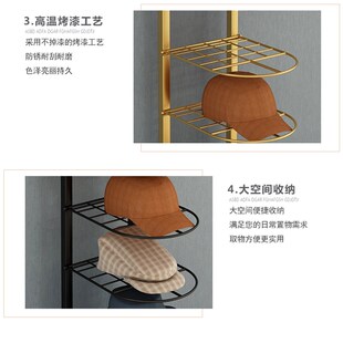 帽子展示架落地式上墙服装挂帽子多层收纳母婴饰品店陈列托架子柜