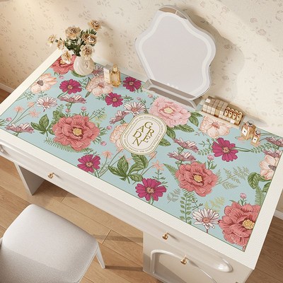 梳妆台桌垫防油桌面保护垫卧室化妆美甲防滑桌布轻奢高级感可定制