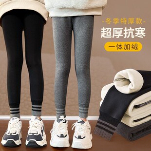 女童打底裤冬季加绒外穿女大童加厚保暖棉裤冬装儿童一条过冬裤子