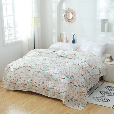 纯棉毛巾被空调毯单双人双层纱布儿童盖毯柔软透气薄款学生毯夏季,床上用品,休闲毯/毛毯/绒毯,淘宝优惠券,粉丝福利购,淘宝优惠卷