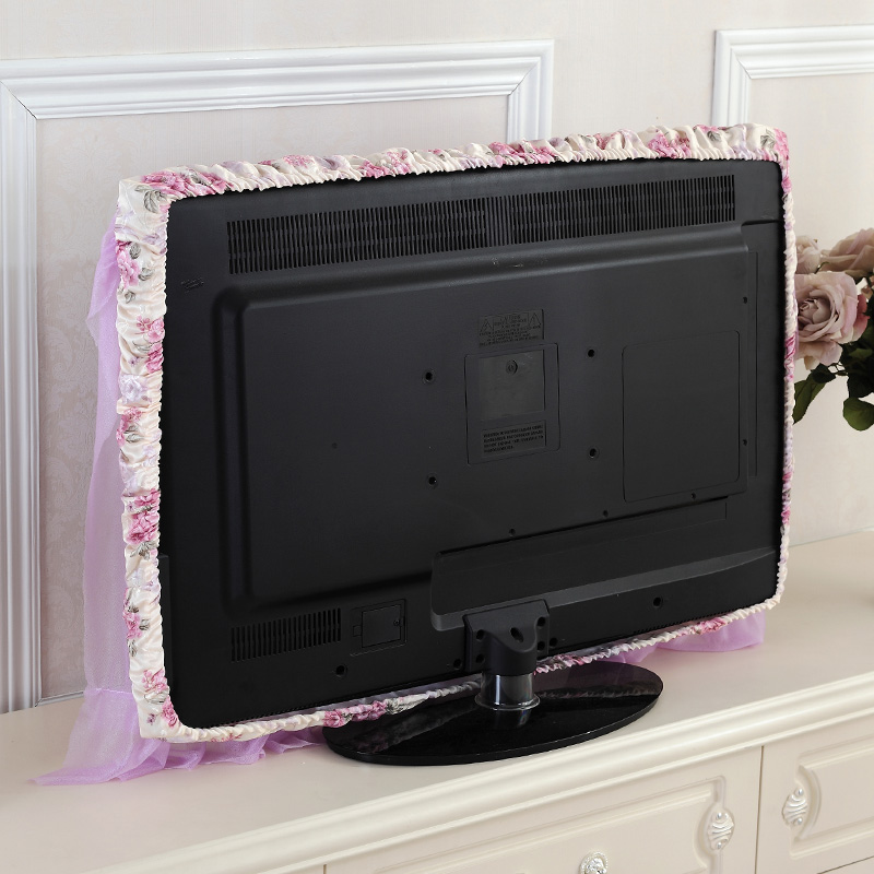 新款电视机罩防尘罩液晶电视机套50寸55寸43开机不取蕾丝盖布