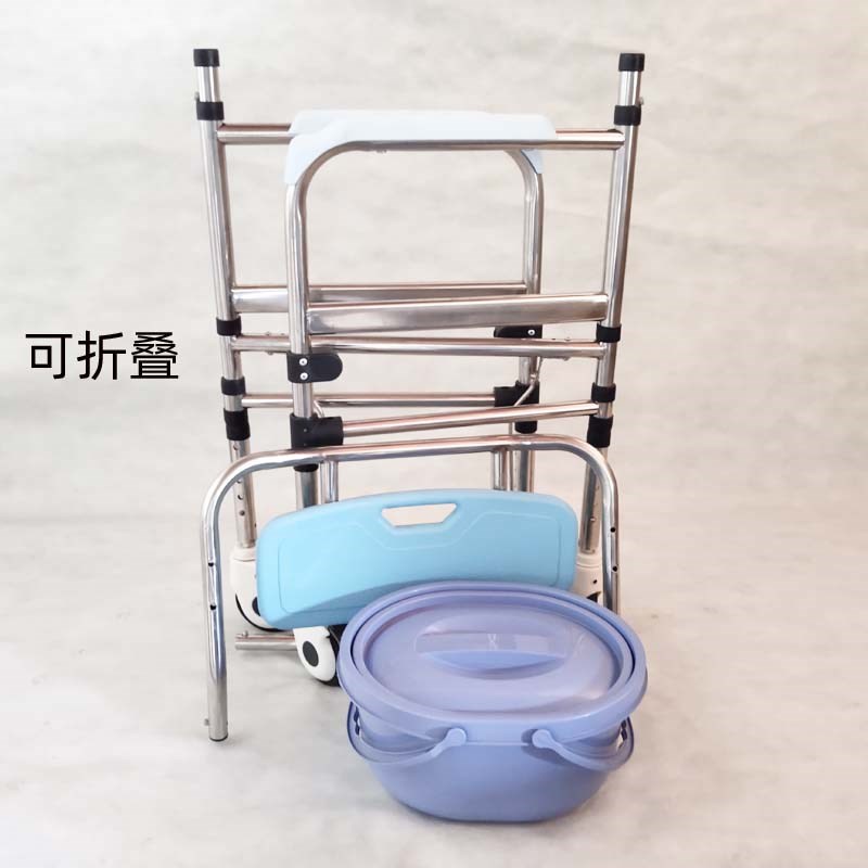手动推车洗澡椅位移机卧床失能老人护理冲凉凳便椅轻松挪动代步车