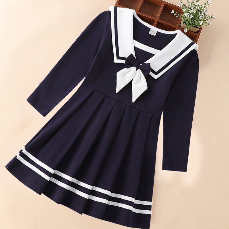 女童连衣裙春秋款儿童裙子秋装2024新款秋季洋气大童女孩polo长袖