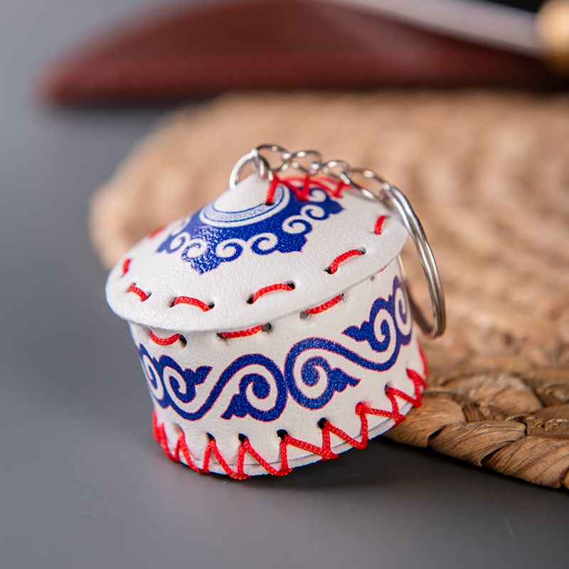 内蒙古族特产特色手工艺品蒙古包钥匙扣草原纪念品小挂件钥匙链