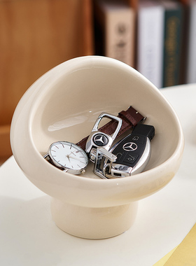 奶油风进门入户玄关钥匙收纳摆件家居客厅鞋柜装饰品钥匙架置物