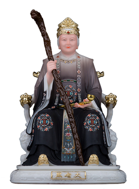 黑老太太神像铁刹山黑奶奶黑妈妈神像四大家族汉白玉彩绘家用摆件