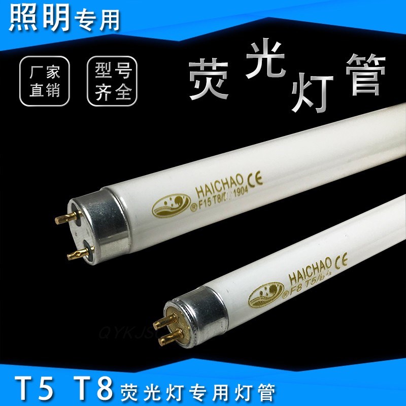 荧光灯管T5T8D照明用日光灯管6W8W10W15W20W30W40W白光黄光灯管