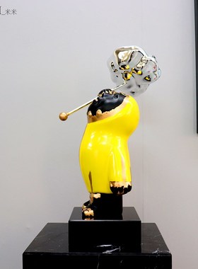 轻奢卡通抽象人物雕塑样板房售楼处酒店客厅软装艺术创意装饰摆件