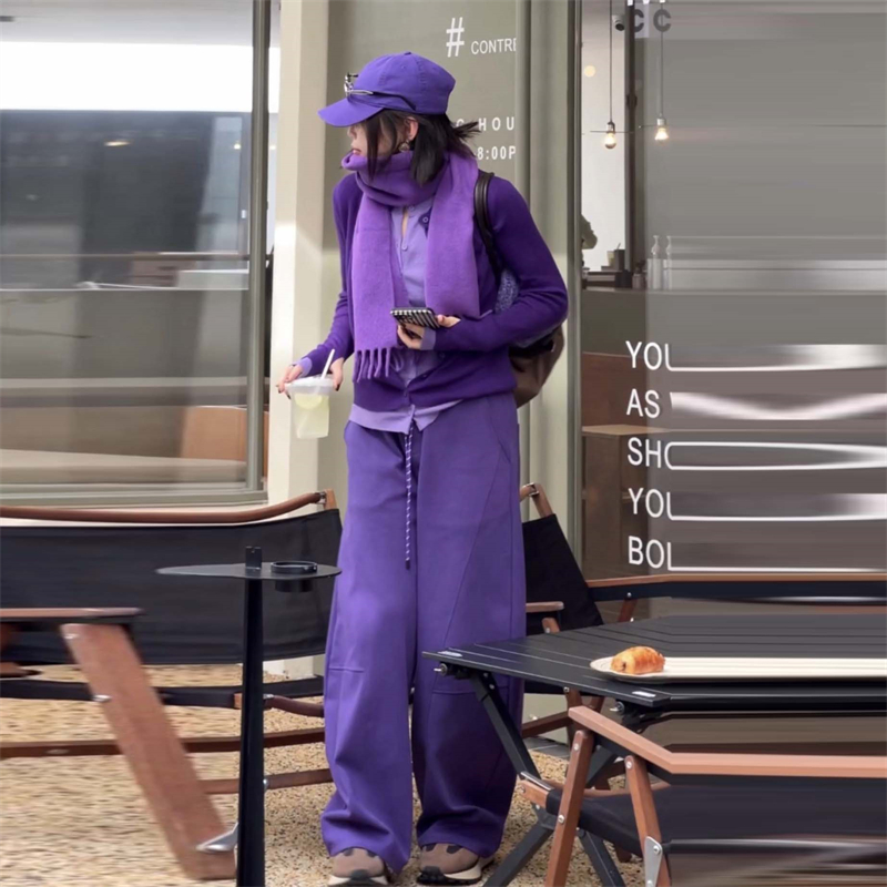 新款梨形身材上衣搭配长裤两件套